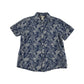 Monsoon shirt 7-8 years navy jungle animals print short sleeve cotton and linen blend