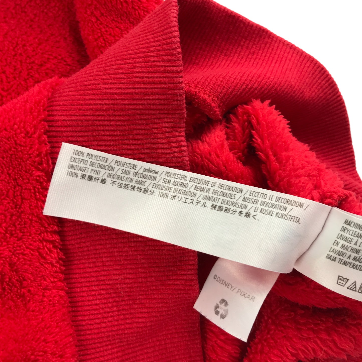 Disney Store sweater 5-6 years red Cars graphic face design fluffy material