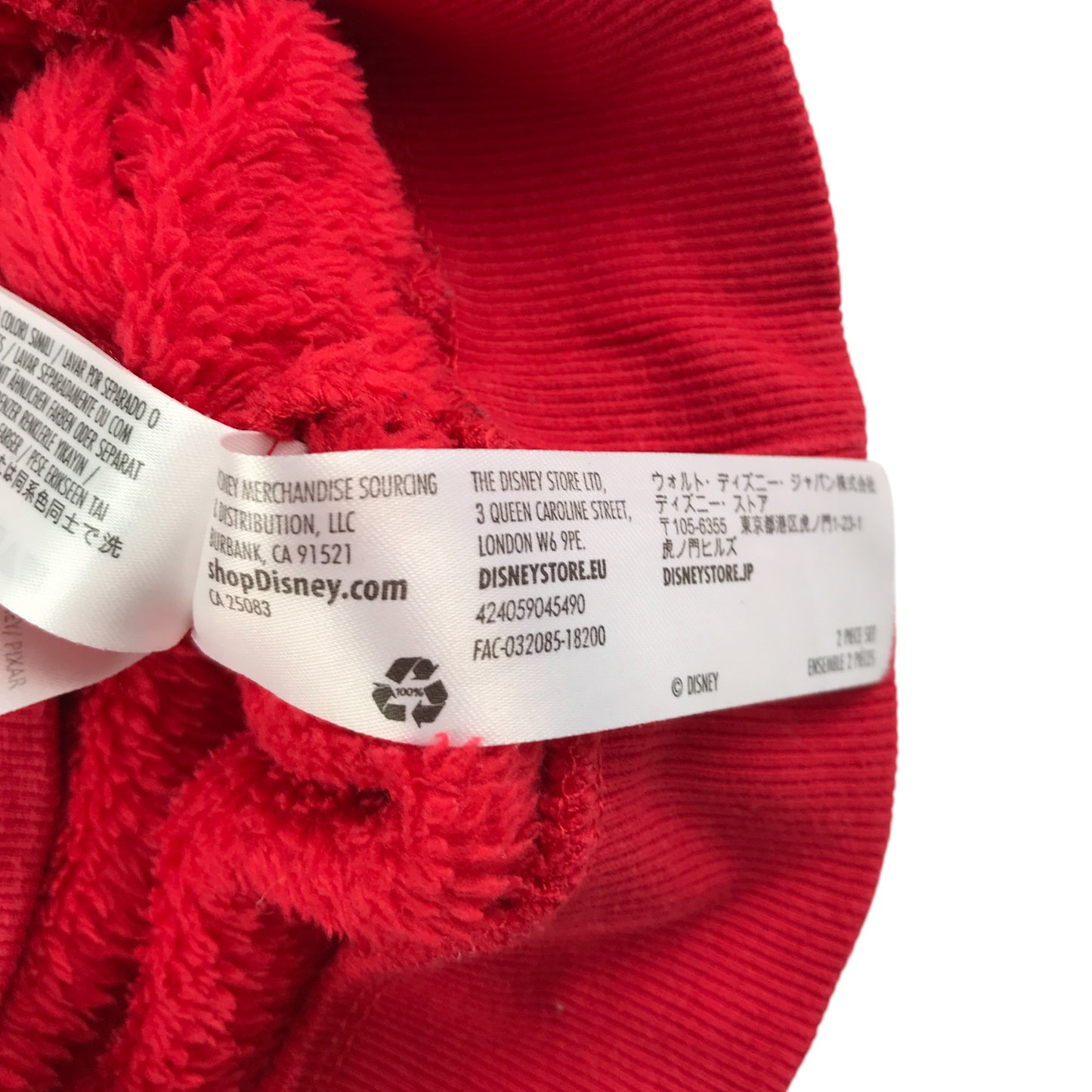 Disney Store sweater 5-6 years red Cars graphic face design fluffy material