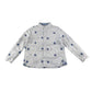 M&S shirt 6-7 years white octopus long sleeve cotton
