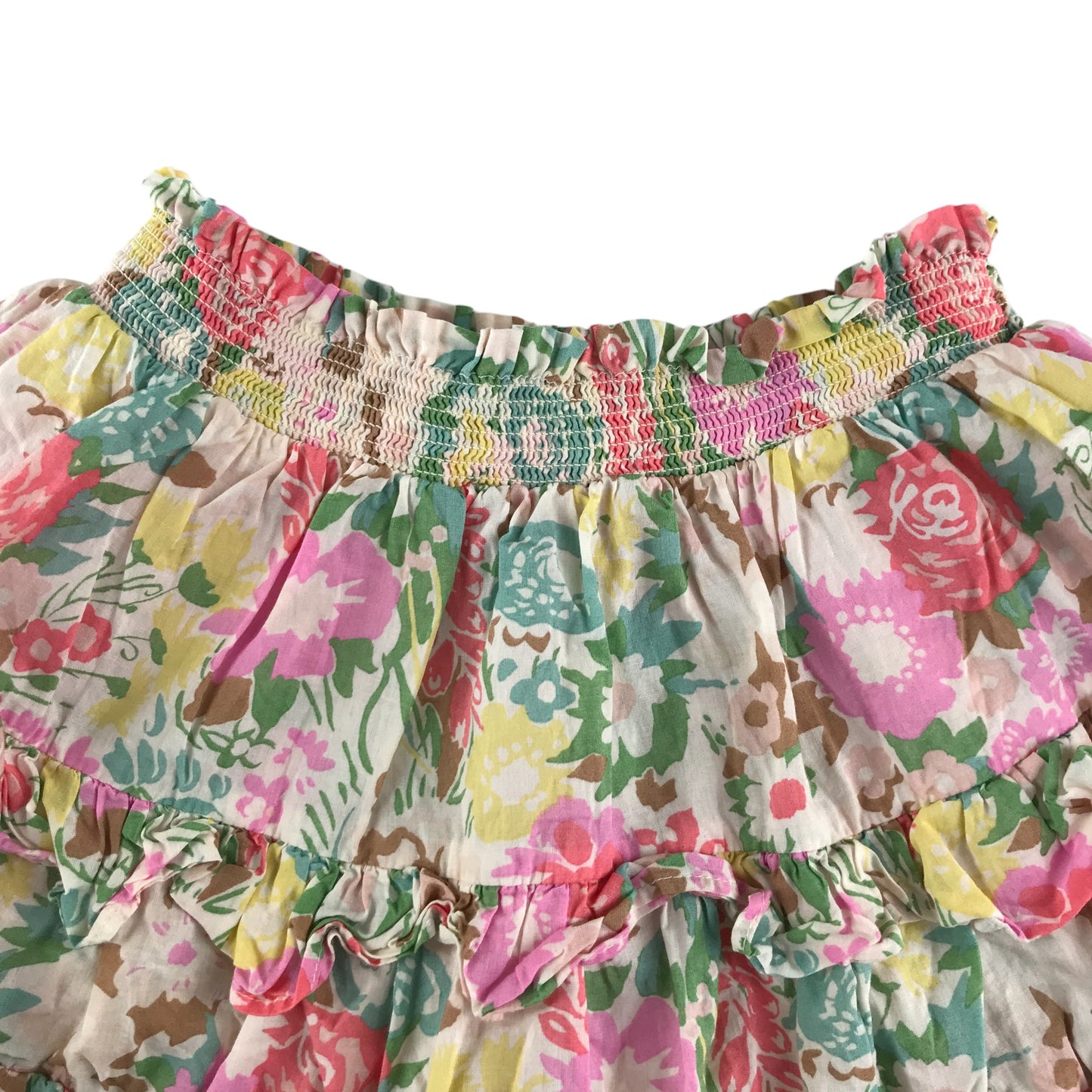 Boden skirt 9-10 years pink layered floral cotton