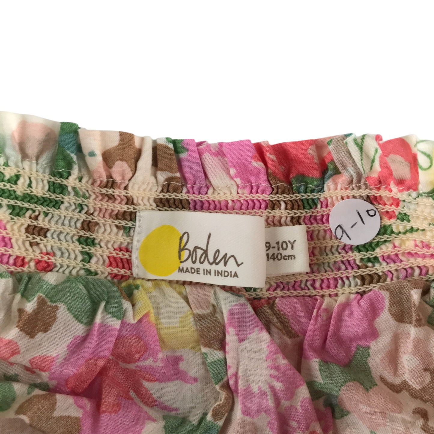 Boden skirt 9-10 years pink layered floral cotton