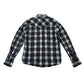 H&M Shirt 9-10 Years Navy and White Checked Button-Up with Front Pockets Cotton