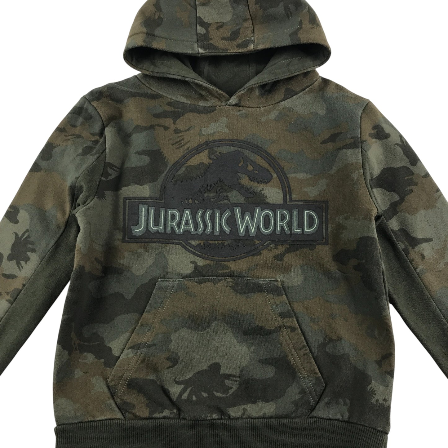 Hoodie 6-7 years khaki camo with Jurassic Park logo cotton