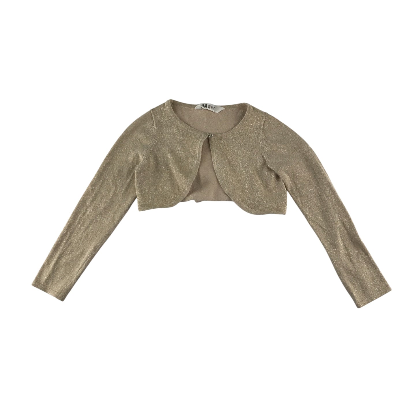 H&M bolero 7-8 years sparkly golden cropped cardigan