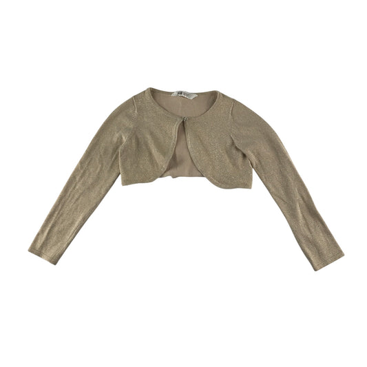 H&M bolero 7-8 years sparkly golden cropped cardigan