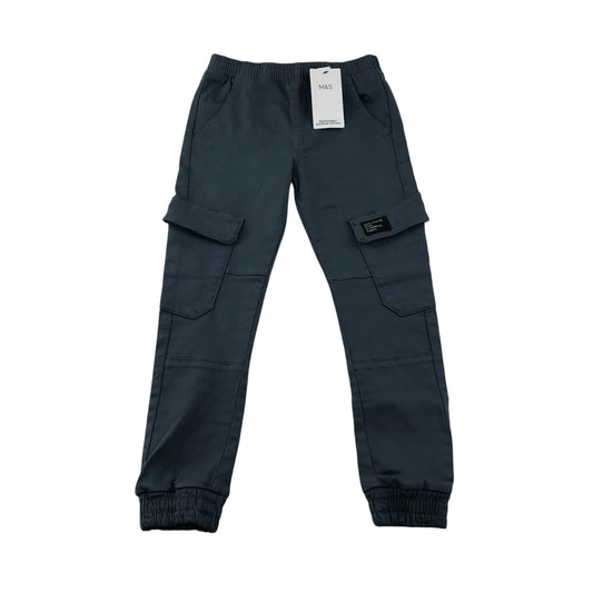 M&S trousers 7-8 years blue cargo style