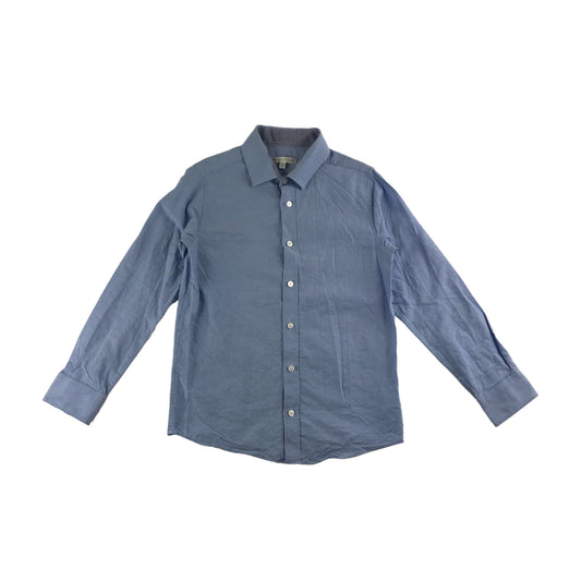 John Rocha Shirt Age 10 Light Blue Smart Button Up Cotton