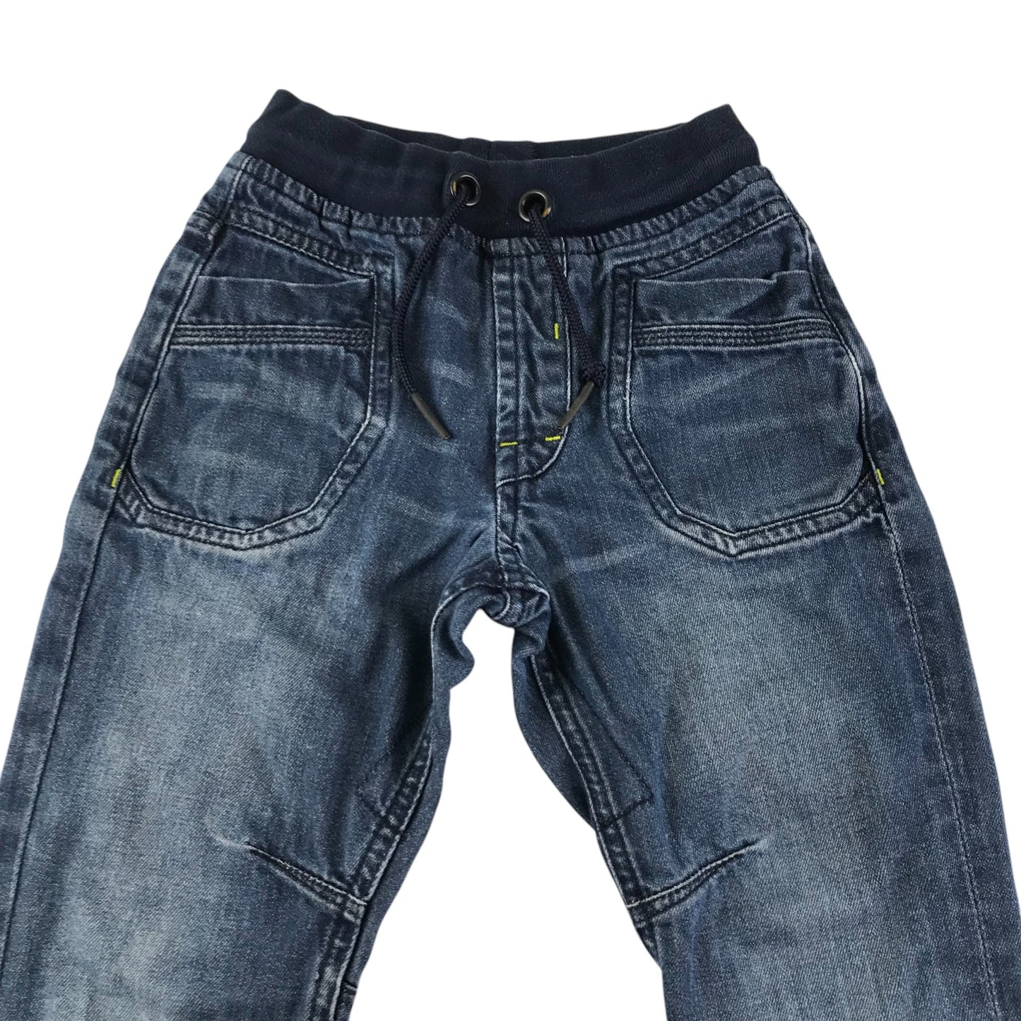 George trousers 7-8 years blue denim pull-on elasticated waist cotton