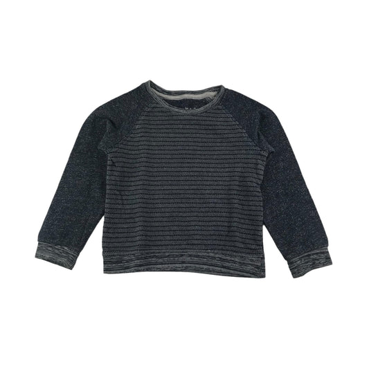 Nutmeg Grey Jumper Age 4 Grey Stripy Pattern