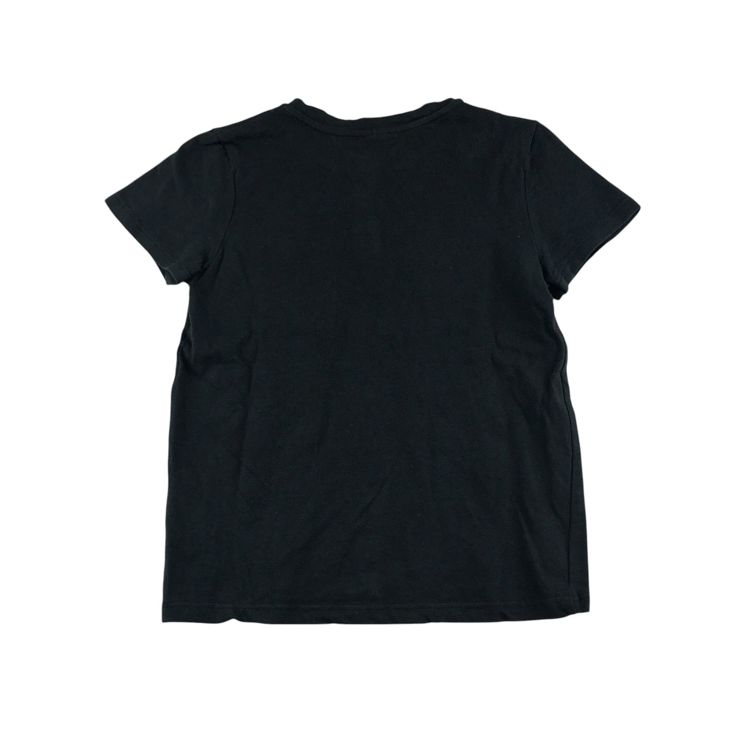 Poundland long sleeve t-shirt 6-7 years plain grey with round neckline and collar cotton