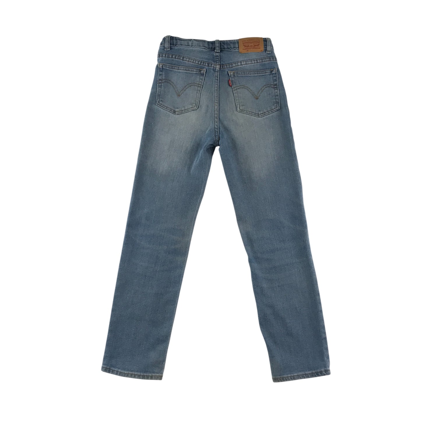 Levi's Ribcage jeans 9-10 years light blue straight leg high waist denim trousers