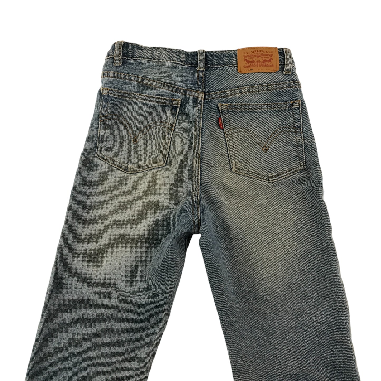 Levi's Ribcage jeans 9-10 years light blue straight leg high waist denim trousers