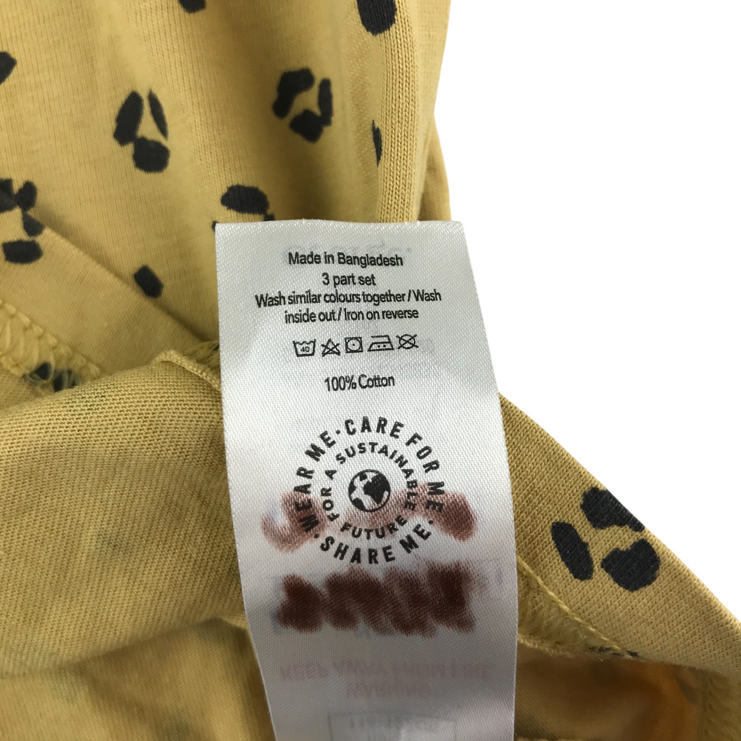George t-shirt 6-7 years yellow long sleeve animal print cotton