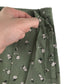 H&M skirt 9-10 years khaki green floral midi length viscose