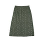 H&M skirt 9-10 years khaki green floral midi length viscose