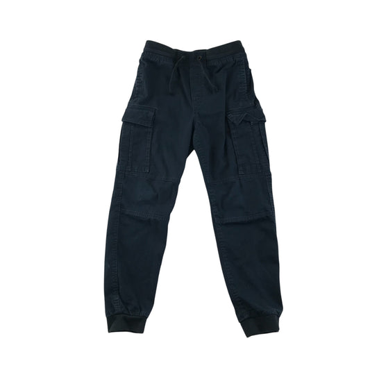 H&M trousers 10-11 years navy cargo style pull-on