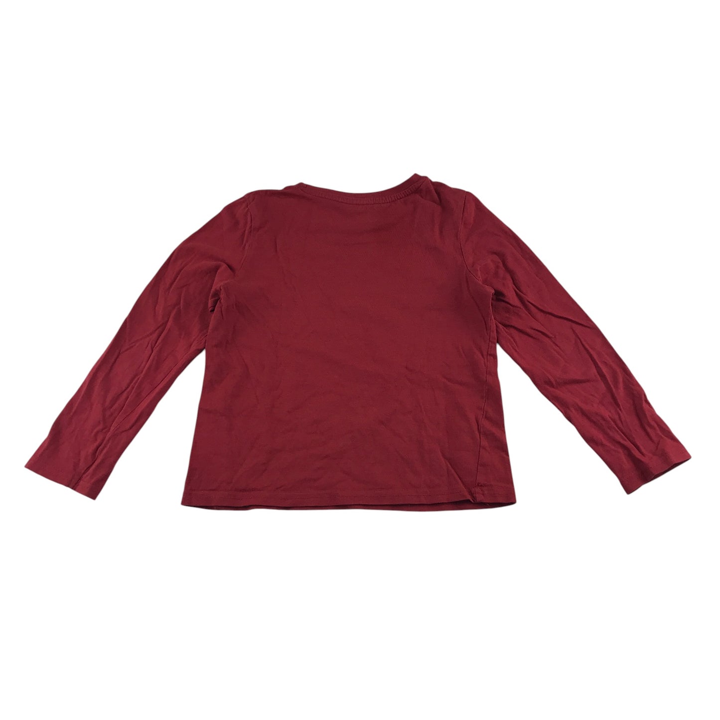 Kiabi t-shirt 5-6 years red long sleeve cowboy graphic design