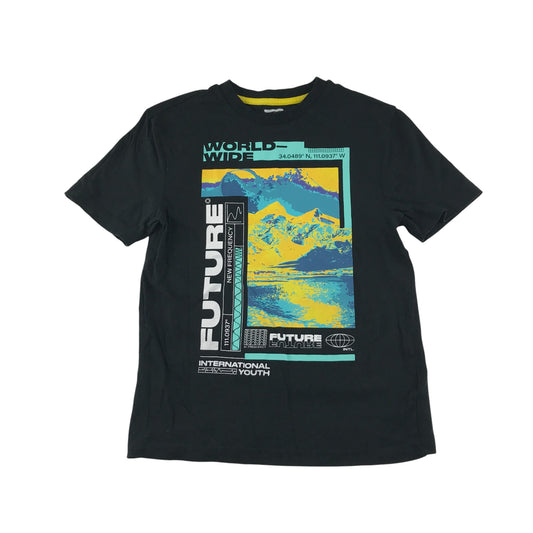 F&F t-shirt 6-7 years black graphic design print