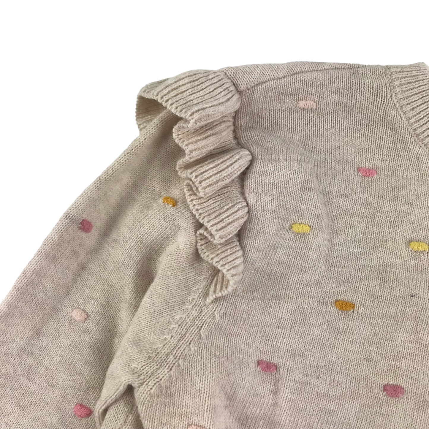 Primark Jumper Age 5 Light beige Dots Pattern