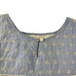 Gap Top Age 13 Light Blue Embroidery Floral Pattern Short Sleeve Cotton