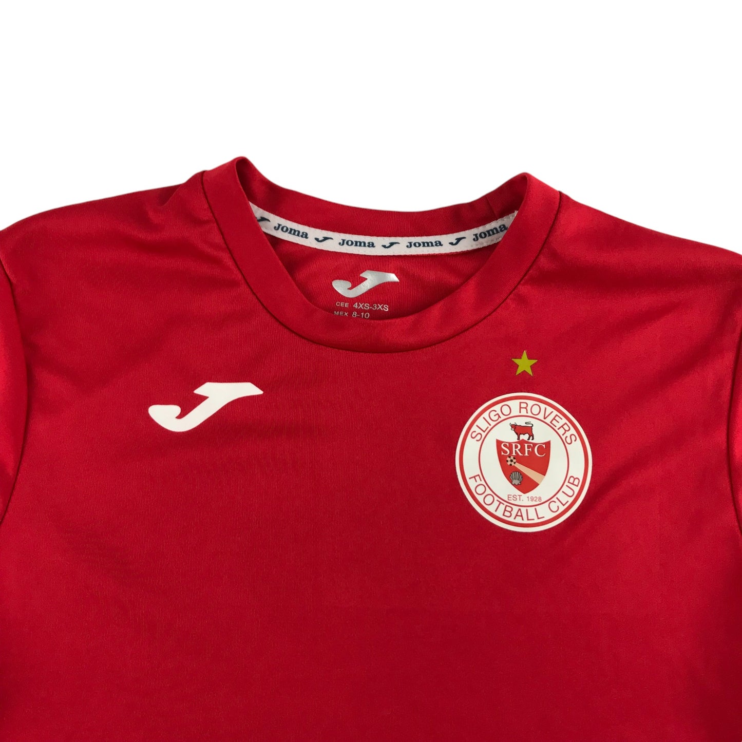 Joma Sligo Rovers Football Strip Age 8 Red Short Sleeve Sports Top