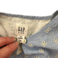 Gap Top Age 13 Light Blue Embroidery Floral Pattern Short Sleeve Cotton