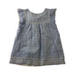 Gap Top Age 13 Light Blue Embroidery Floral Pattern Short Sleeve Cotton