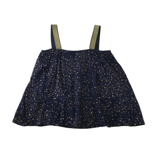 Johnnie B Top Age 13 Navy Blue Starry Pattern Cropped