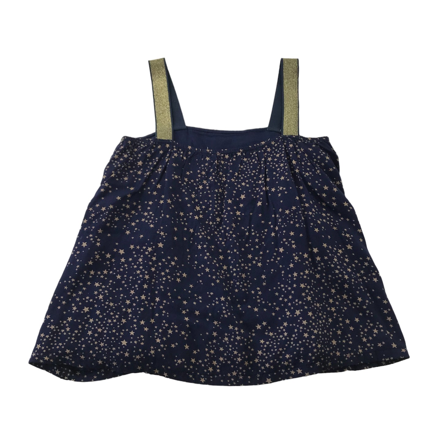 Johnnie B Top Age 13 Navy Blue Starry Pattern Cropped