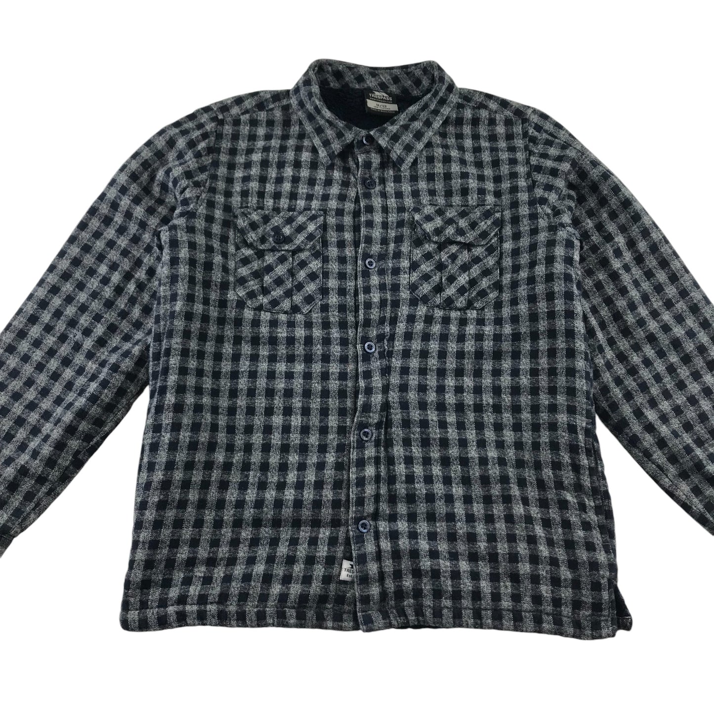 Trespass Shirt 11-12 years Grey and navy Checked warm lining