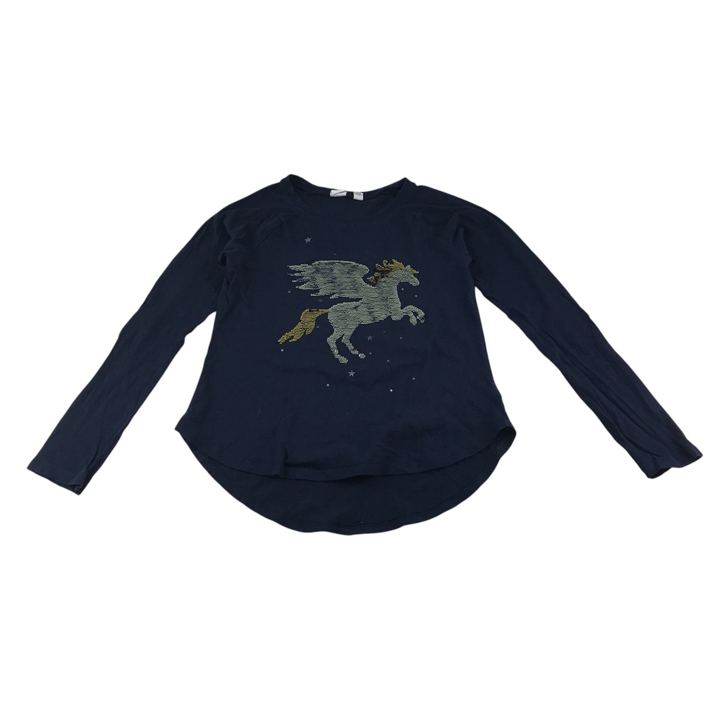 GAP t-shirt 9-10 years navy Pegasus graphic cotton