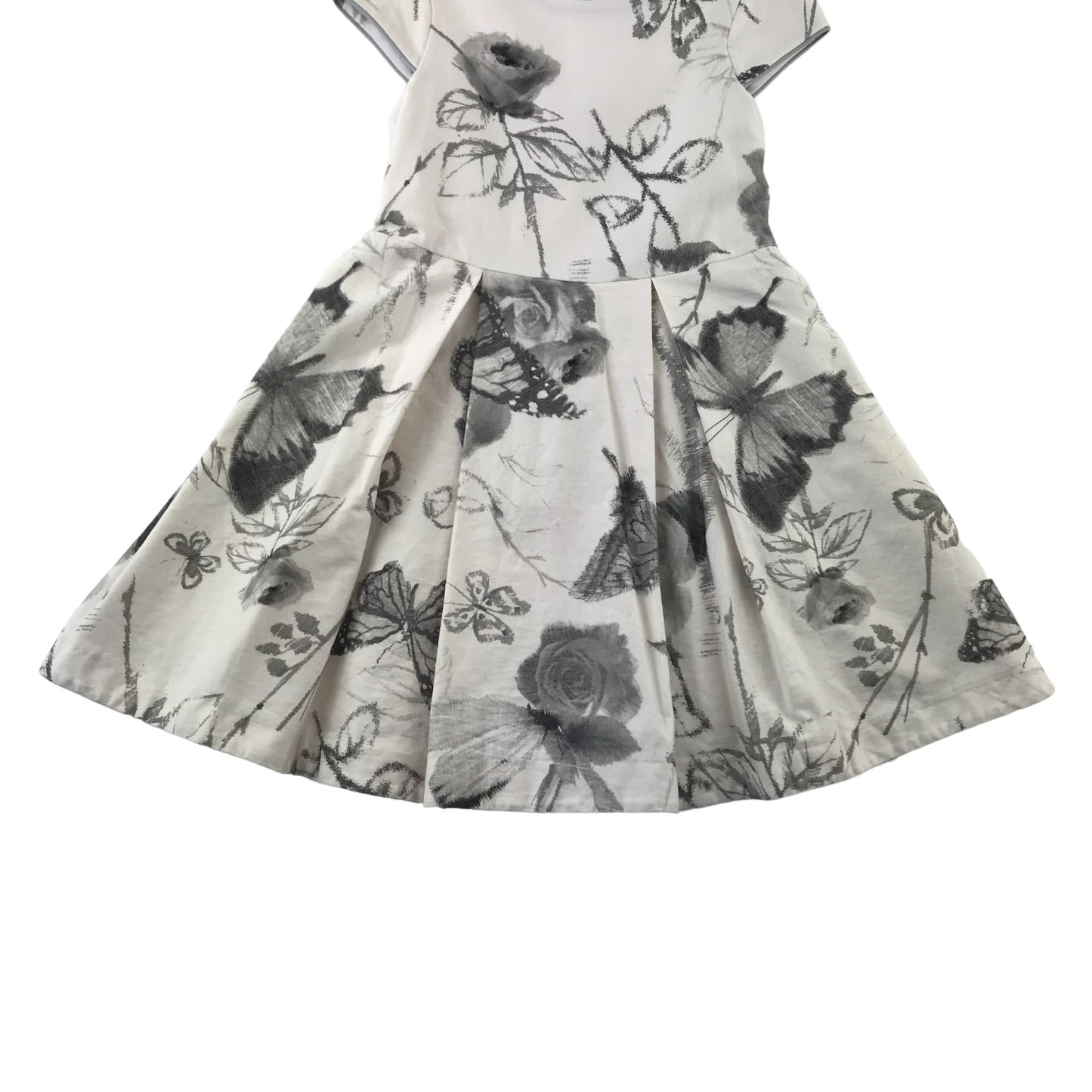 Next dress 6 years black and white floral butterfly print