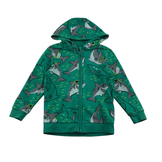 George hoodie 4-5 years green shark graphic design print