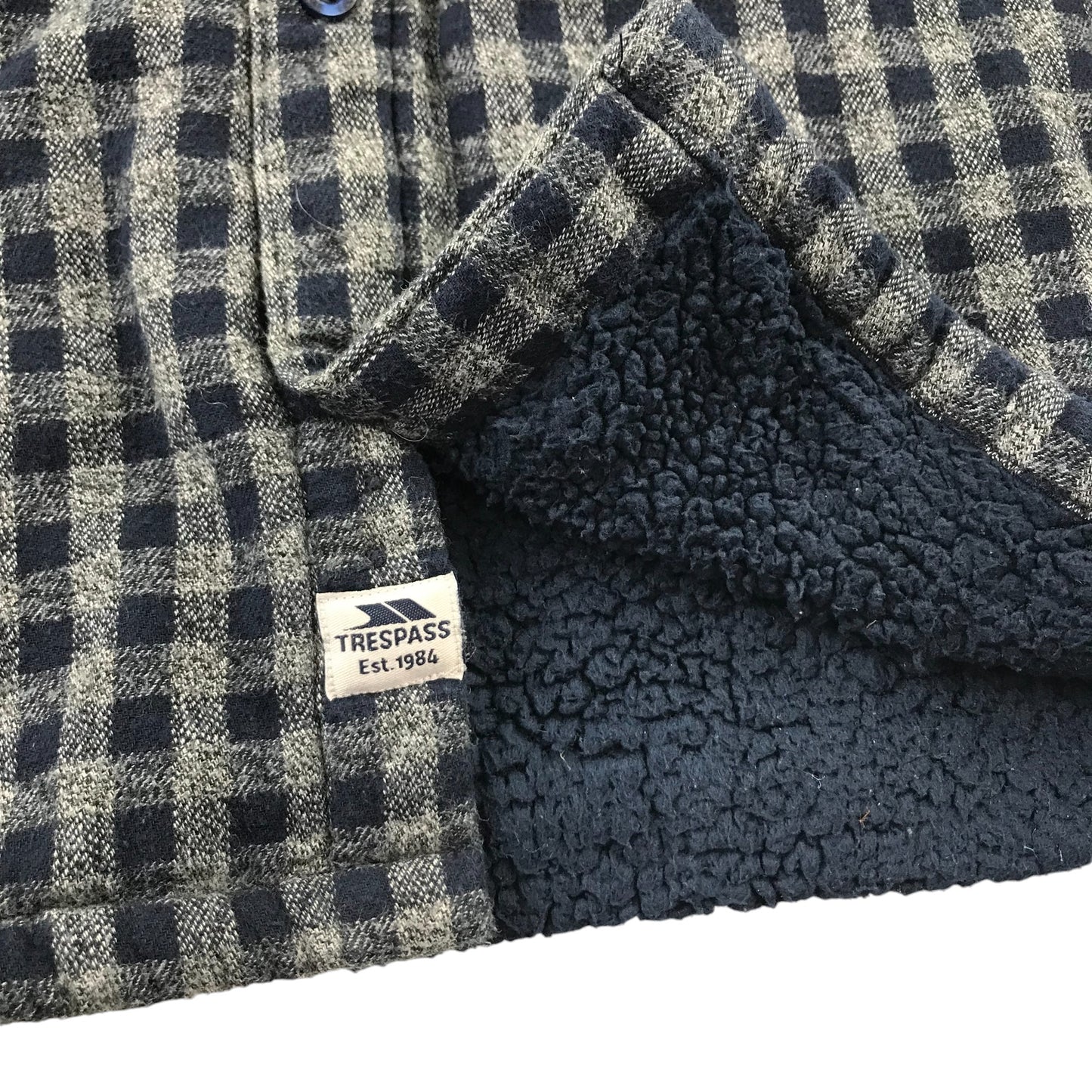 Trespass Shirt 11-12 years Grey and navy Checked warm lining