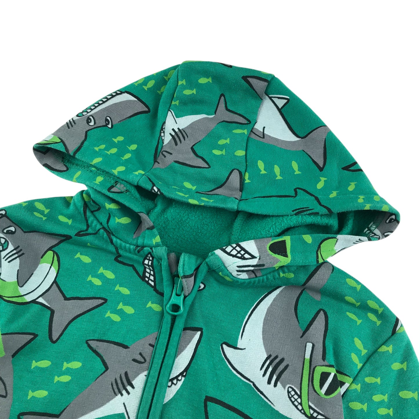 George hoodie 4-5 years green shark graphic design print