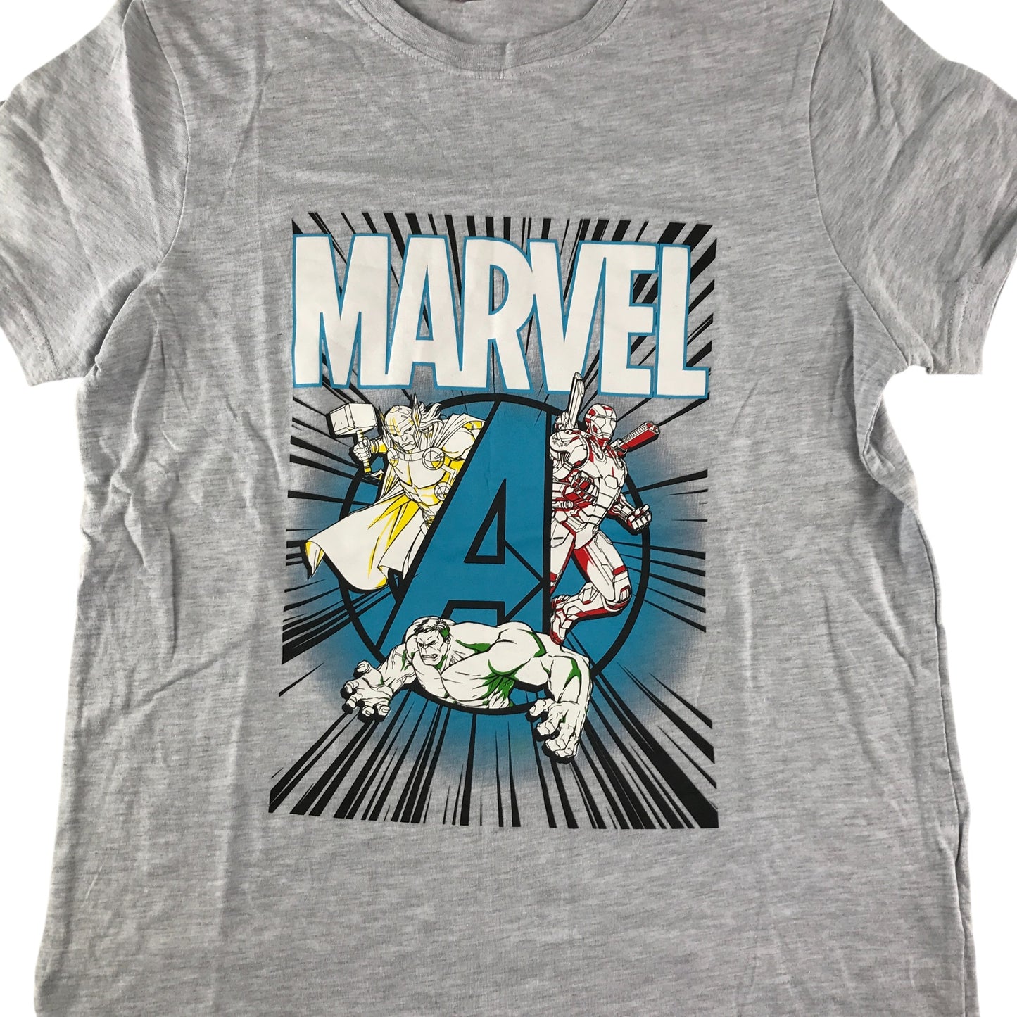 Primark t-shirt 11-12 years grey Marvel Avengers graphic print design