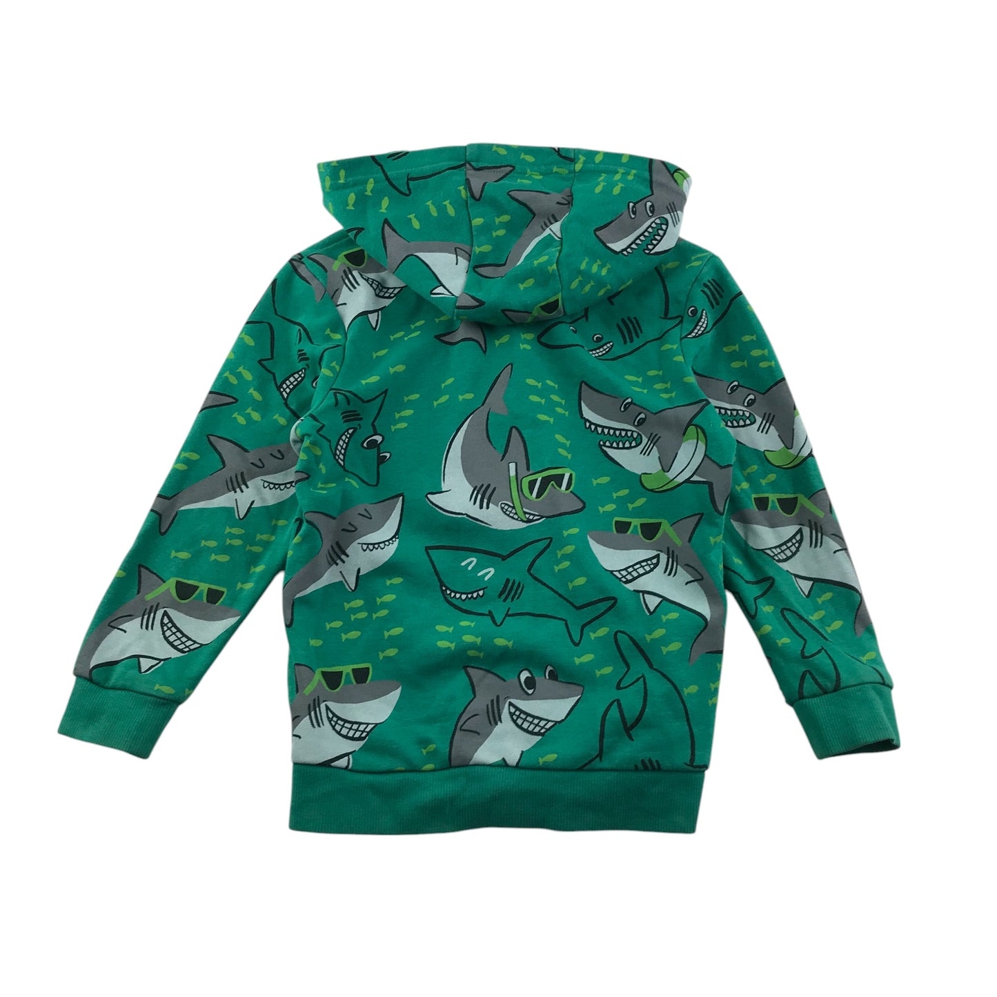 George hoodie 4-5 years green shark graphic design print