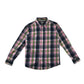Indigo Shirt 10-11 Years Pink and Black Checked Snap Fasteners with Front Pocket Cotton