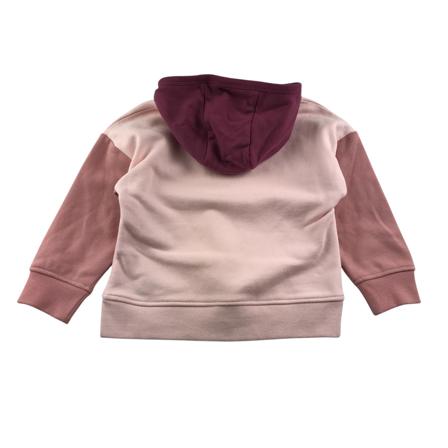 Nutmeg hoodie 5-6 years pink block colors design with sequin love