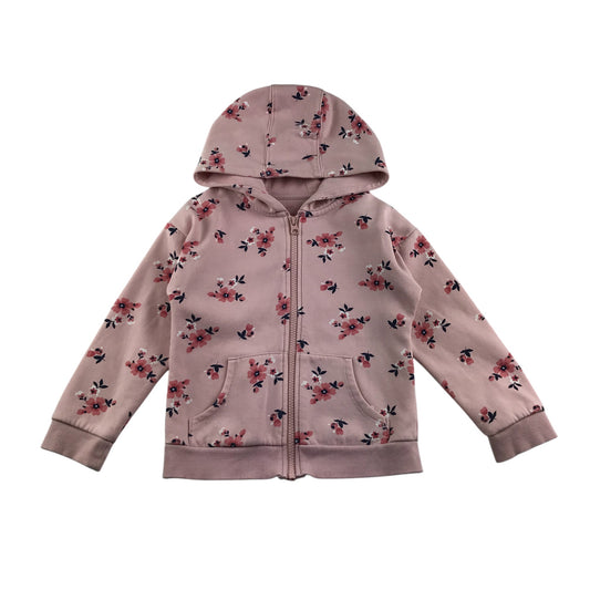 F&F hoodie 5-6 years pink floral graphic design print