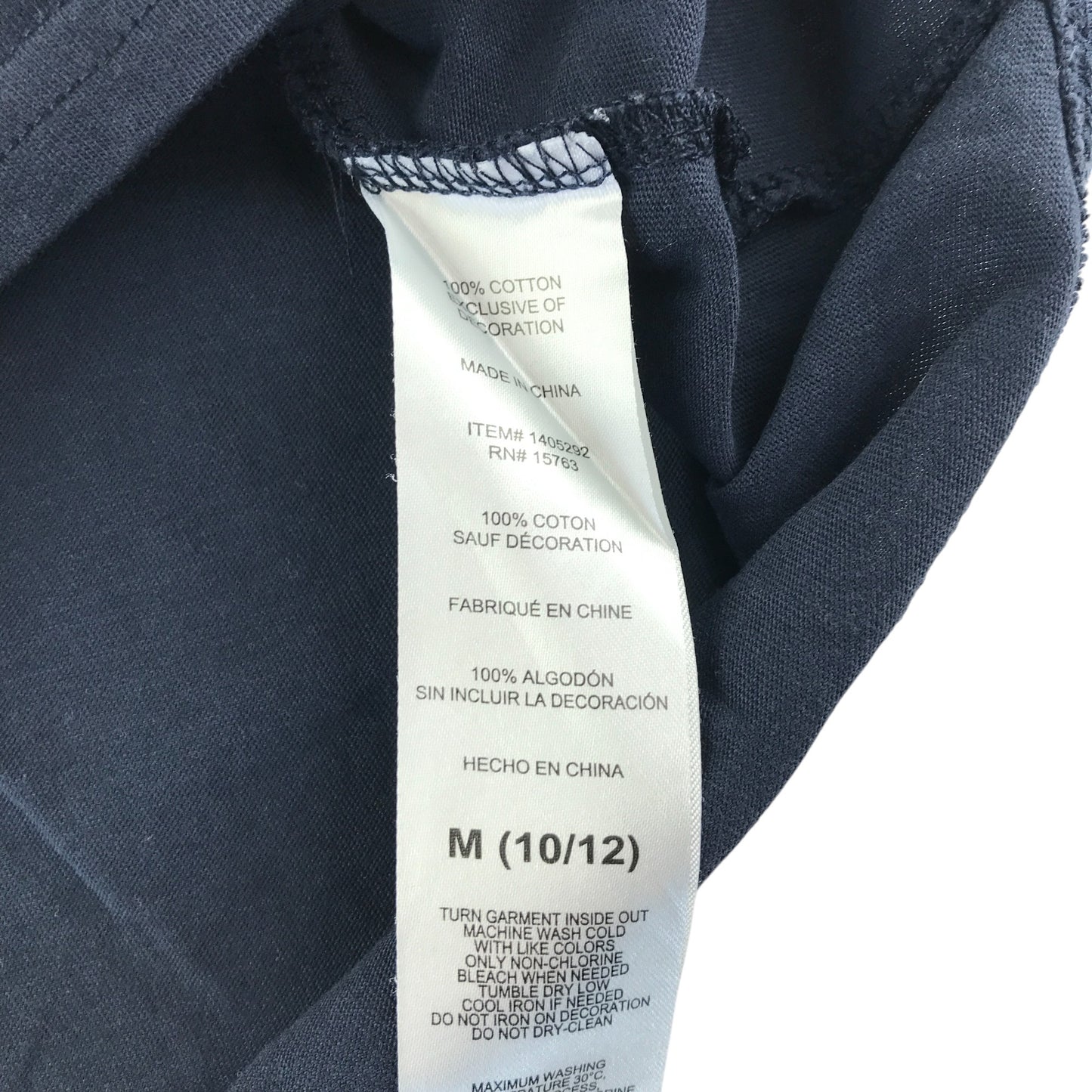 Champion t-shirt 10-11 years black text logo design cotton