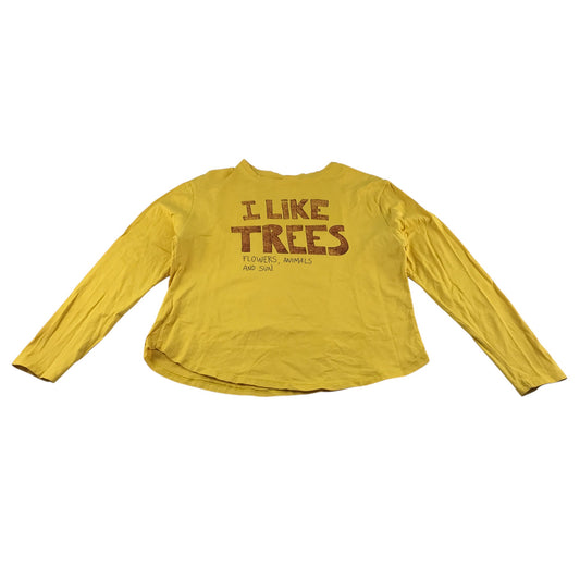 Zara t-shirt 13-14 years yellow text graphic
