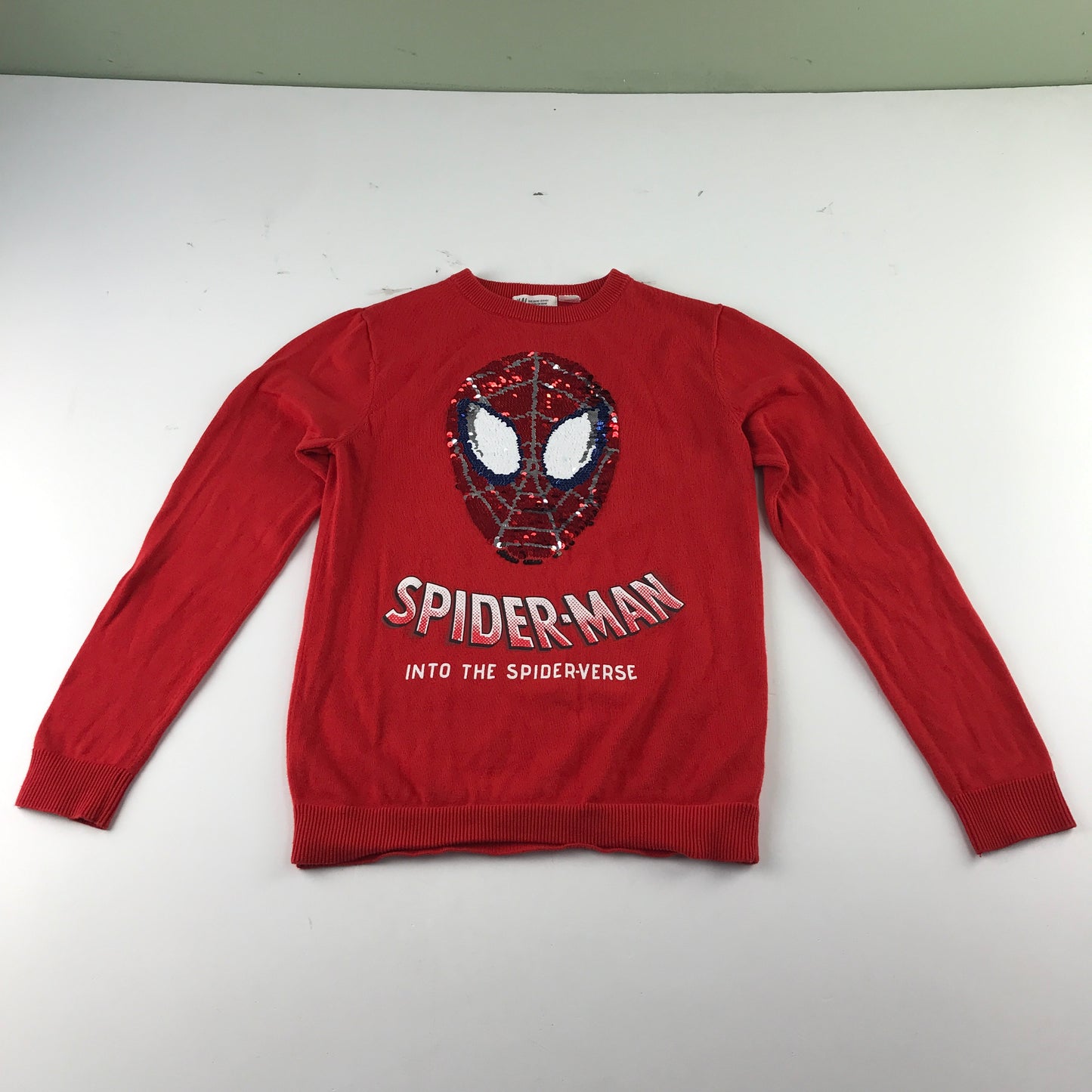 H&M 9-10 years red spiderman jumper