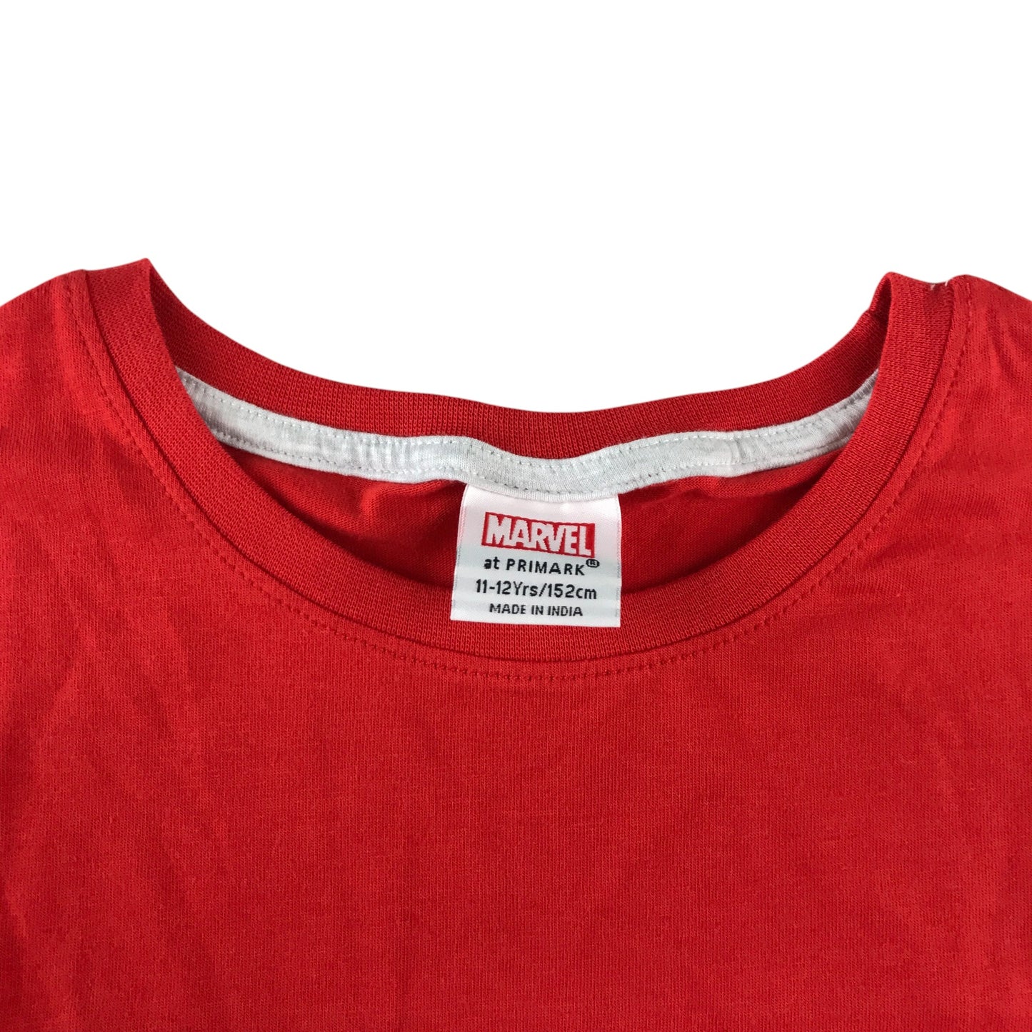 Primark t-shirt 11-12 years red Marvel Avengers graphic design cotton