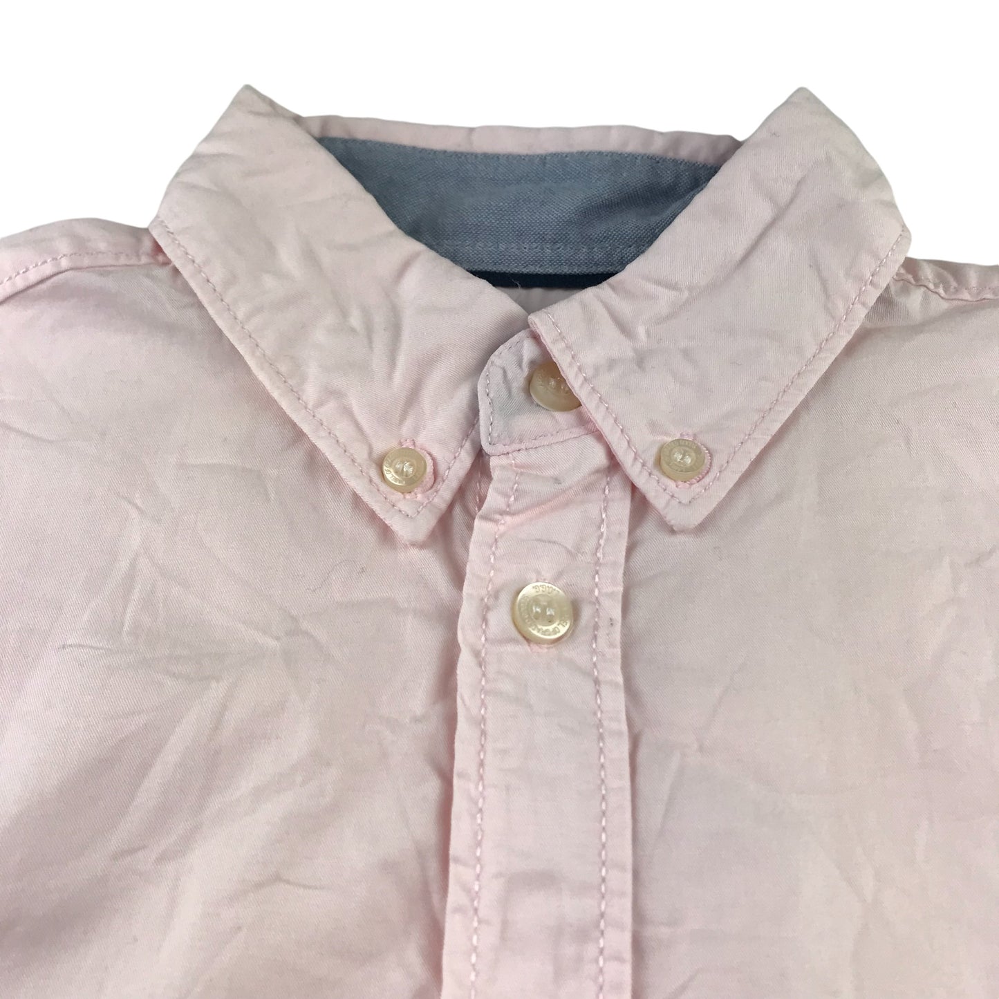 H&M Shirt 13-14 years Pink Plain with Embroidered Logo Cotton