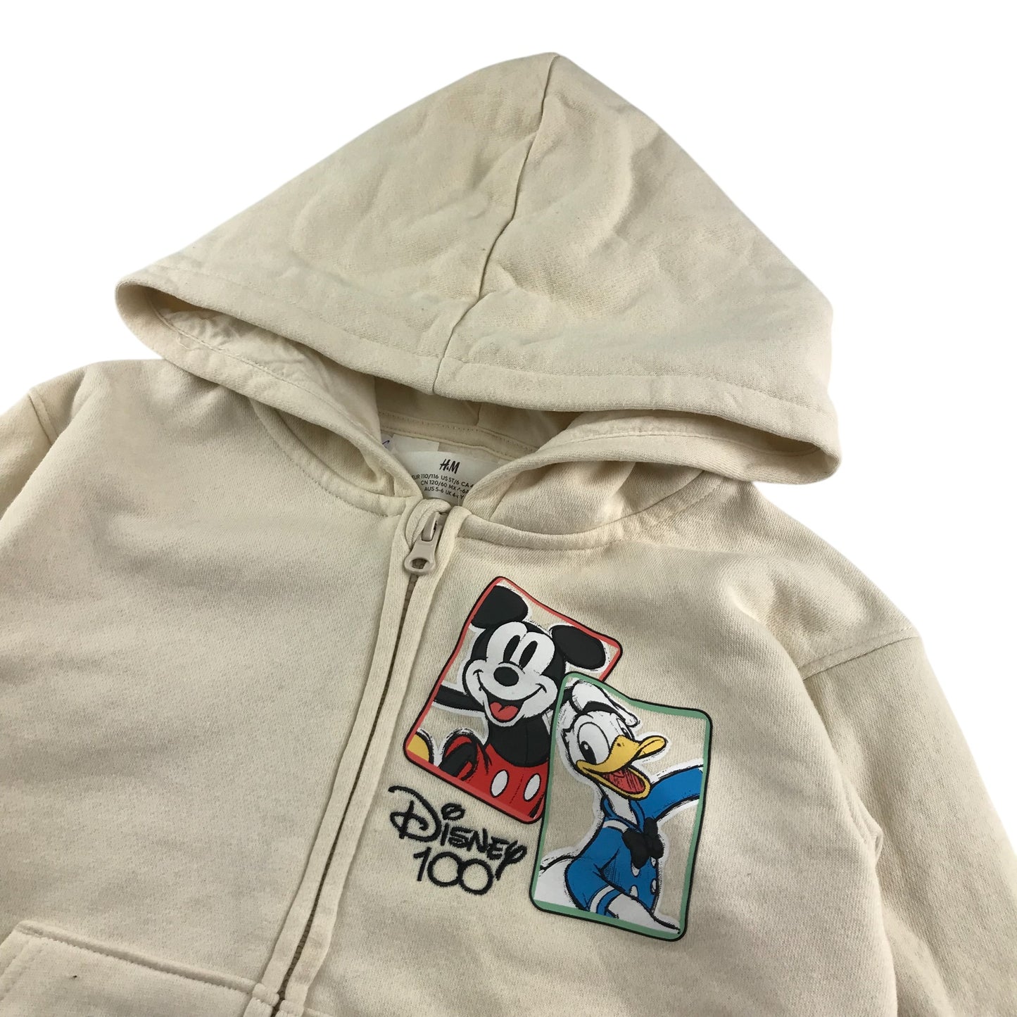 H&M hoodie 5-6 years white Disney characters graphic design