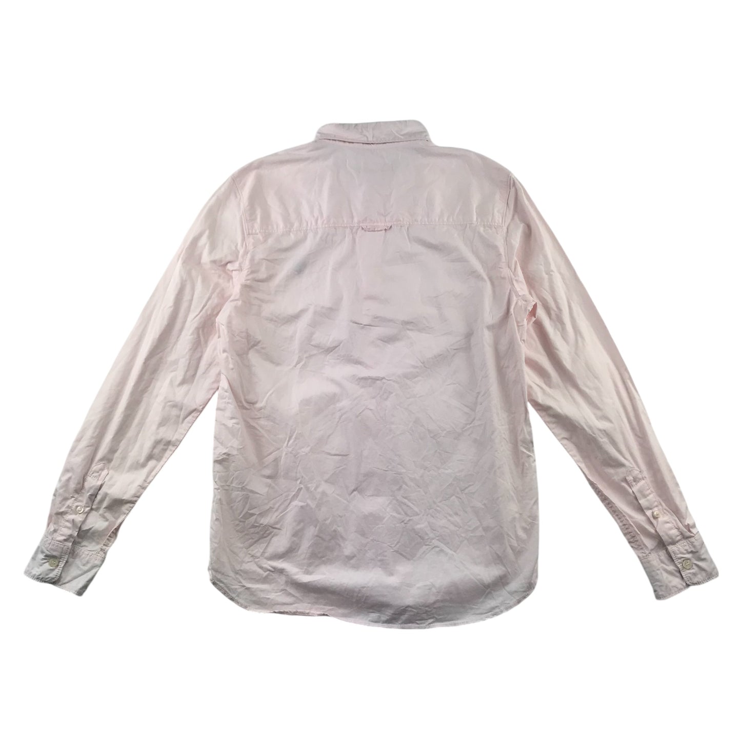 H&M Shirt 13-14 years Pink Plain with Embroidered Logo Cotton