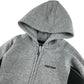 Firetrap hoodie 6-7 years light grey with black side panel jersey