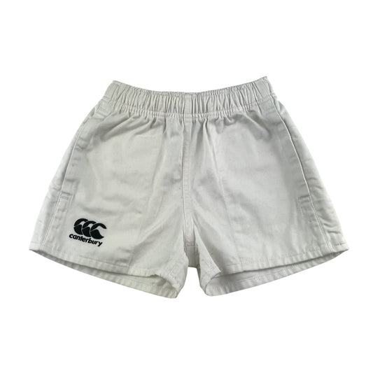 Canterbury sport shorts 7-8 years white rugby style with logo cotton